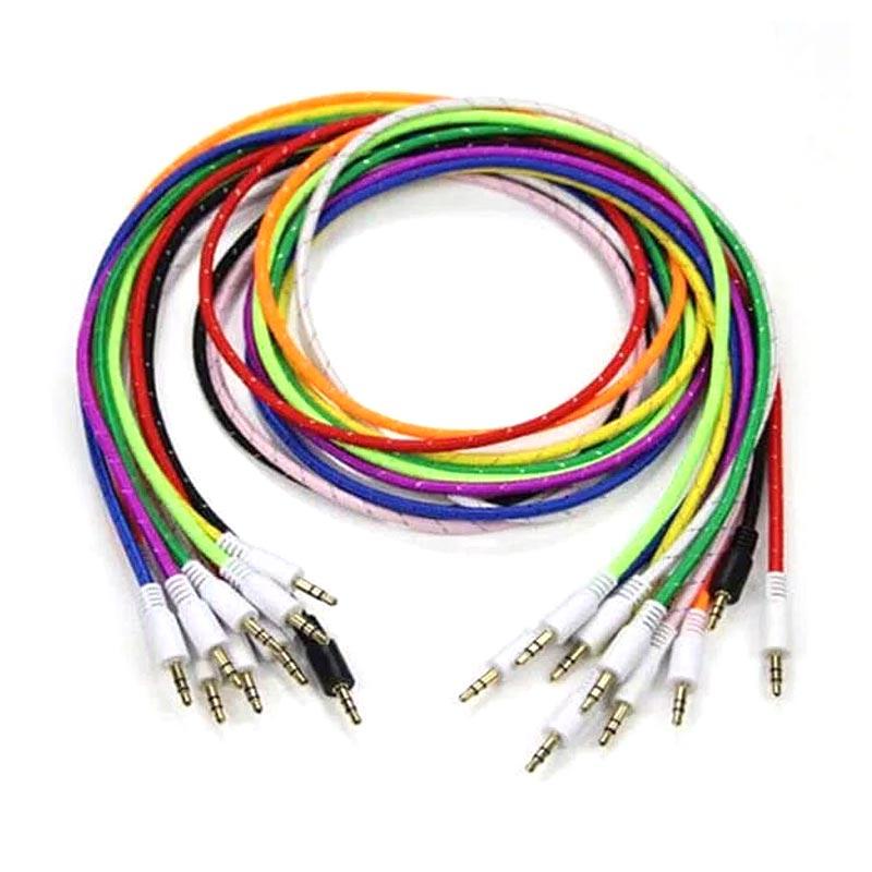 Kabel AUX audio speaker headphone 1x1 meter jack 3.5mm - realoneacc