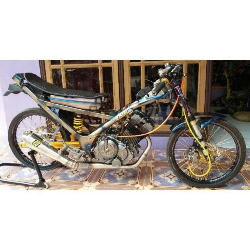 Knalpot satria fu 200 cc Rob1 Ex samping Knalpot Rob1 Satria fu 200 Cc db17 stenlis