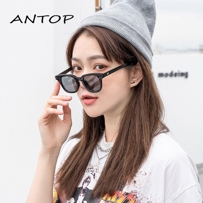 Kacamata Hitam Wanita Korean Fashion Gaya Candy Color Square Kacamata Anti UV400 Anti Radiasi Retro Sunglasses ANTOP