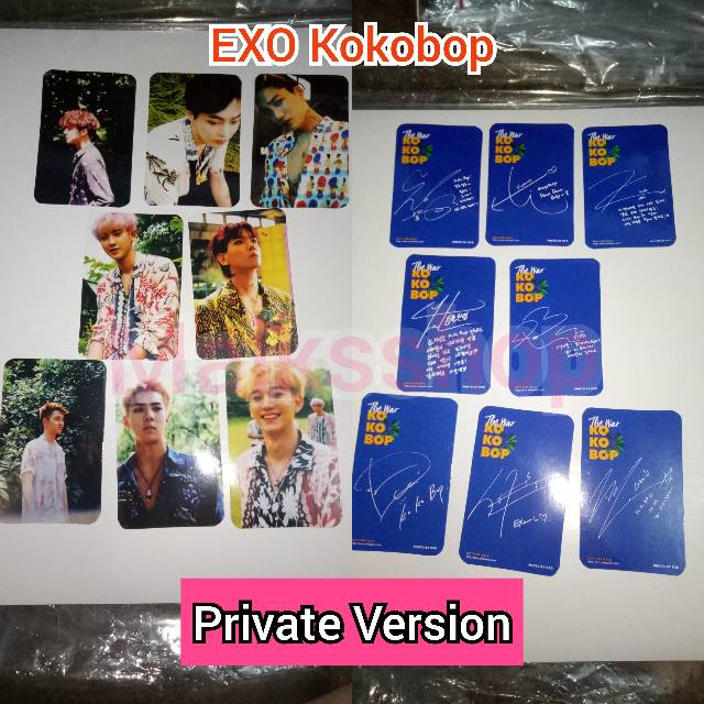 EXO The War Kokobop Photocard Kpop