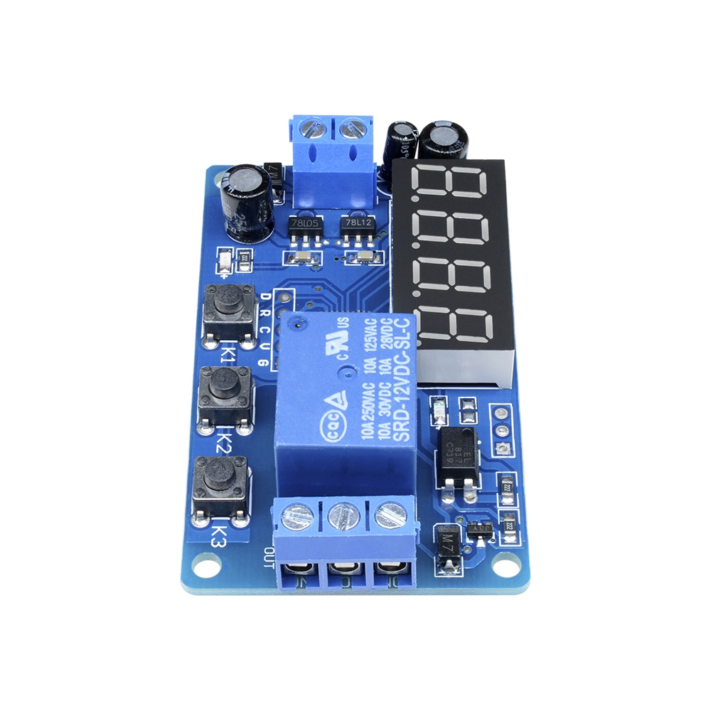 Modul Relay Timer Digital Led Plc Dc 12v Untuk Kapal/Cod