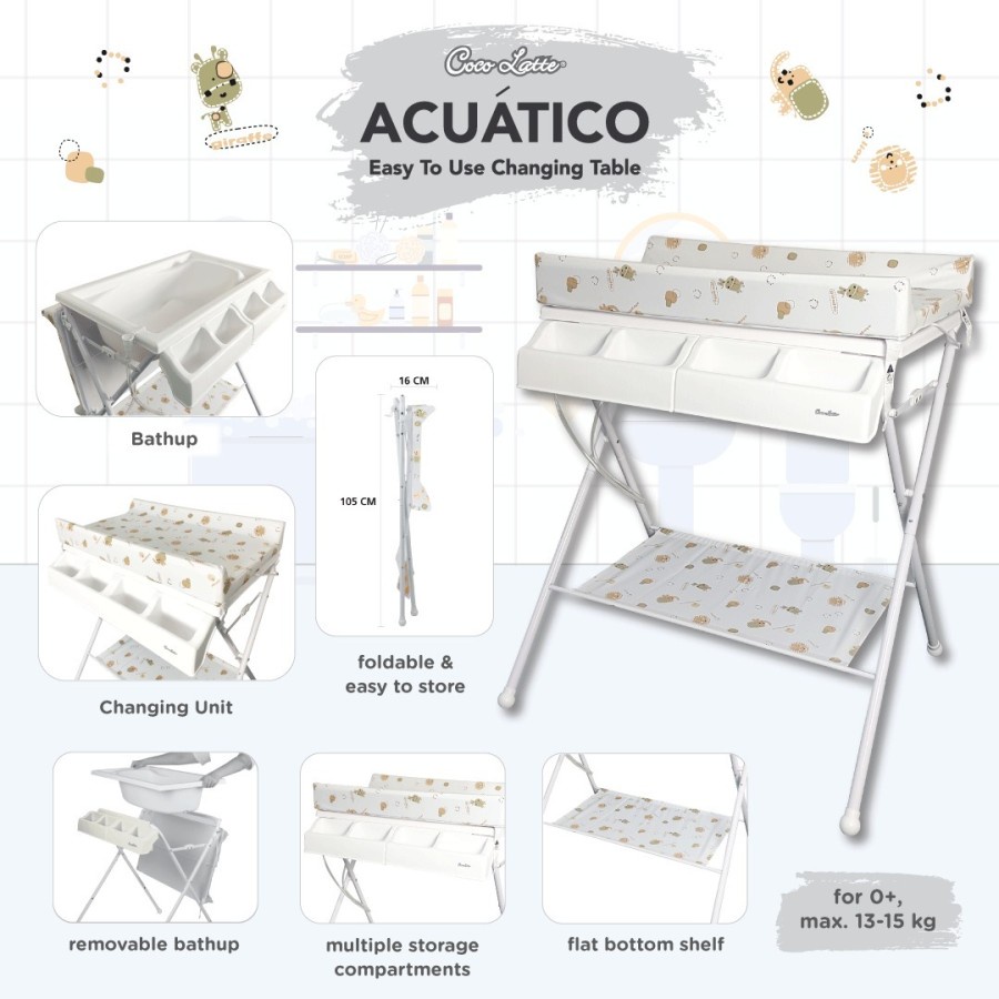 Baby Bath Baby Tafel Cocolatte Acuatico Bak Mandi Bayi