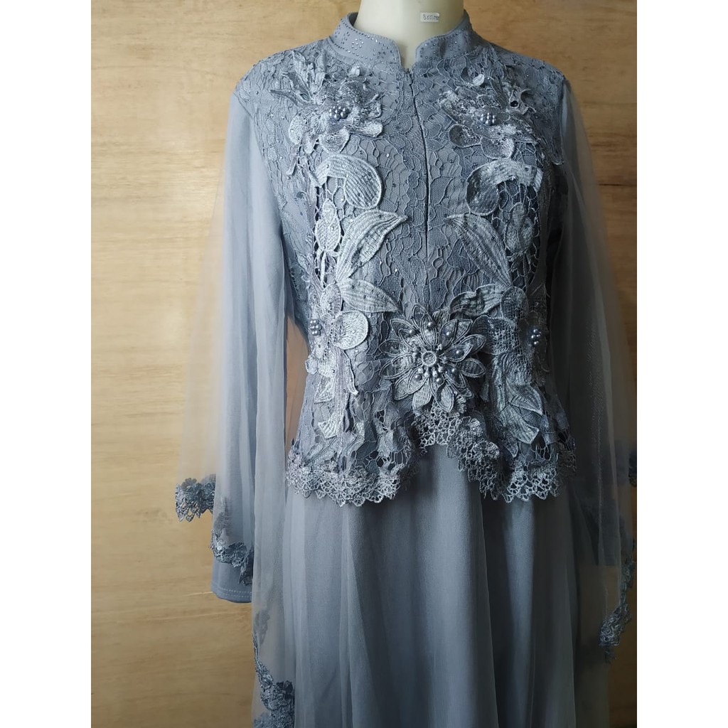 Mama Fashion | Fashion Muslim | Gamis Brokat Tile Mewah All Size