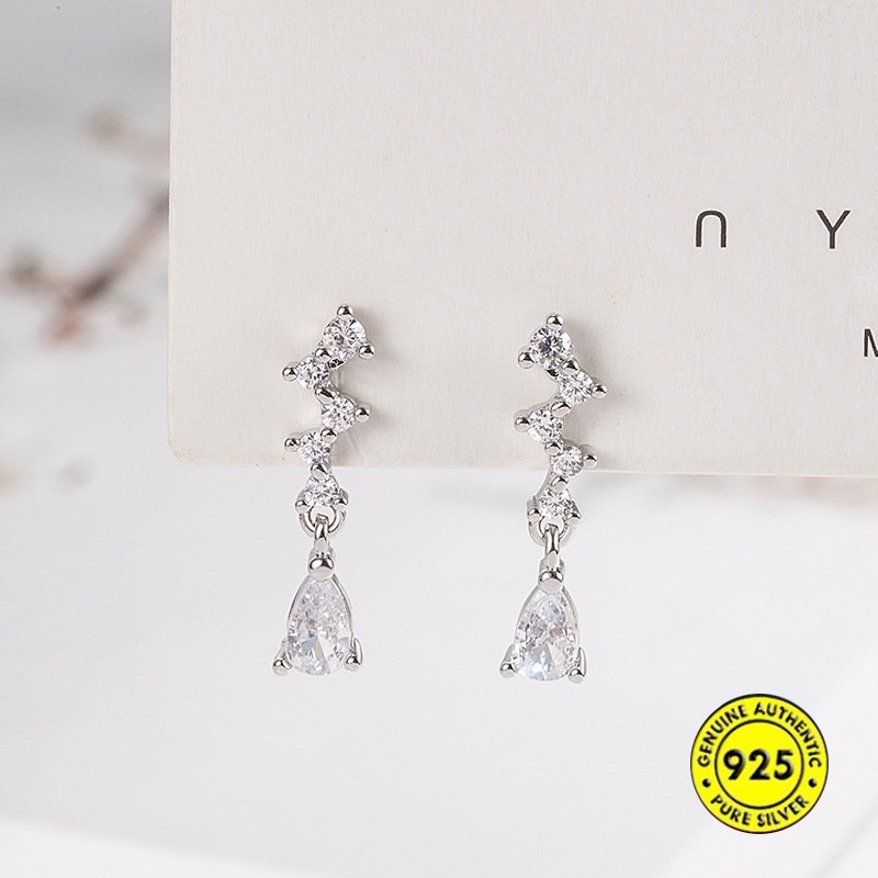 Anting Gantung Sterling Silver 925 Model Tetesan Air Anti Air Dapat Berubah Warna Untuk Wanita U1019