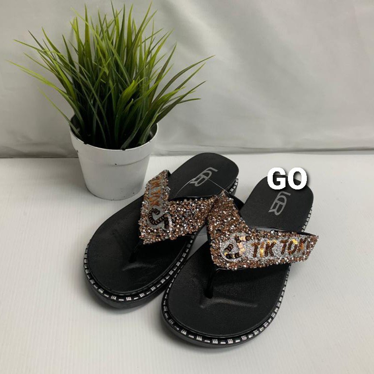 gos SANDAL BLING-BLING TIKTOK IMPORT Sandal Wanita Murah Casual