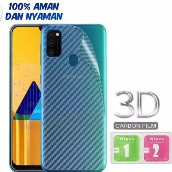 GarSkin Carbon Sticker SAMSUNG M51 Back Screen Protector Transparant Skin