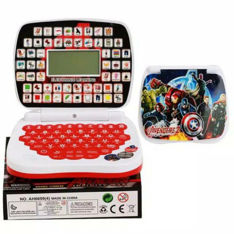 (ada layar) LAPTOP 4 BAHASA + LAYAR MAINAN EDUKASI ANAK EBOOK