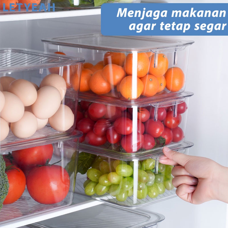 letyeah Kotak kontainer makanan kulkas / food storage box kotak Penyimpanan dengan tutup