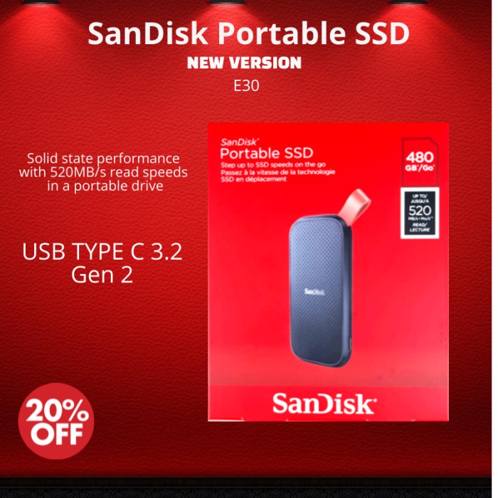 SanDisk Extreme Portable SSD V2 / SSD eksternal portable V2