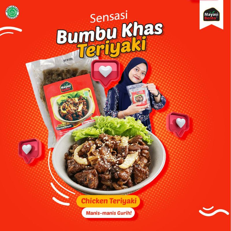 

Chicken teriyaki mayasi bento / ayam teriyaki / bento frozen food / Bekasi / halal BPOM