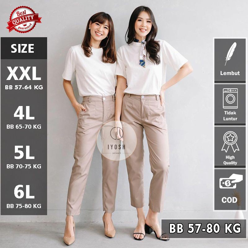 Celana Kantor Wanita | Celana Kerja Wanita Kantor Formal Bahan Dasar Wol Elastis Ukuran S 5Xl Model 