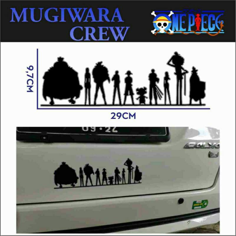 

stiker cutting one piece anggota topi jerami untuk bodi mobil, kaca mobil