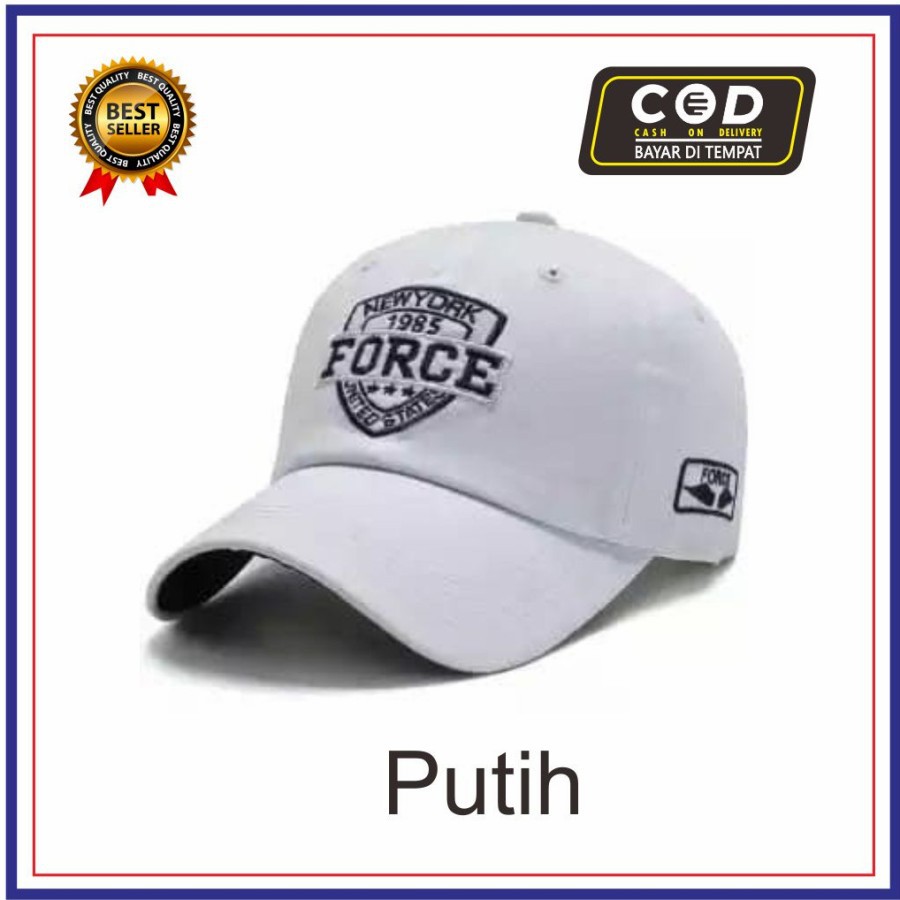 Topi Baseball Bordir Force// Topi Distro Force Style Pria Wanita Kekinian// Bisa(COD) Bayar Ditempat.