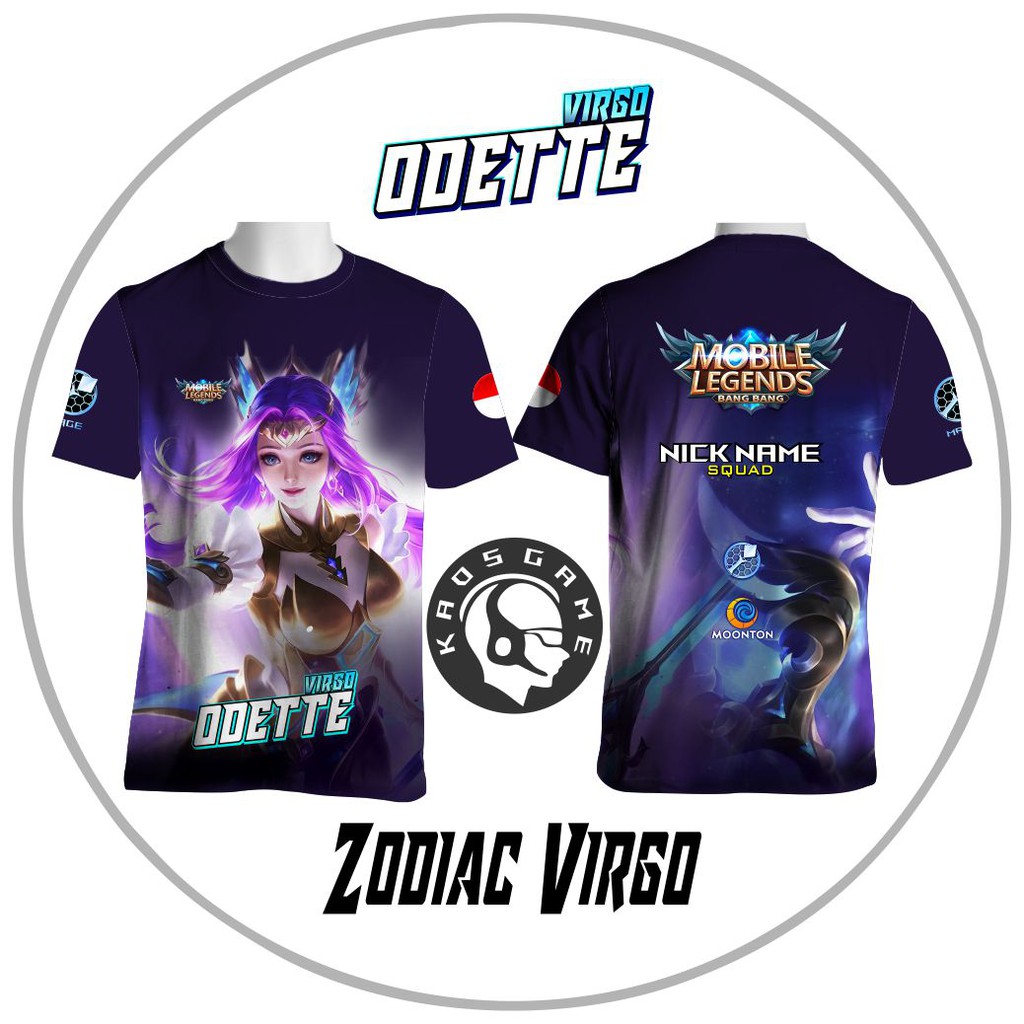 Kaos Mobile Legends ODETTE | Skin Lengkap