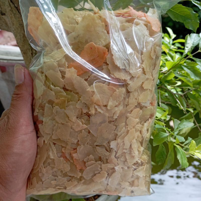 

Piscoklegit_ Emping Melinjo Remukan/Emping Remukan Untuk Taburan Soto/Bakso/Mie Ayam//500G