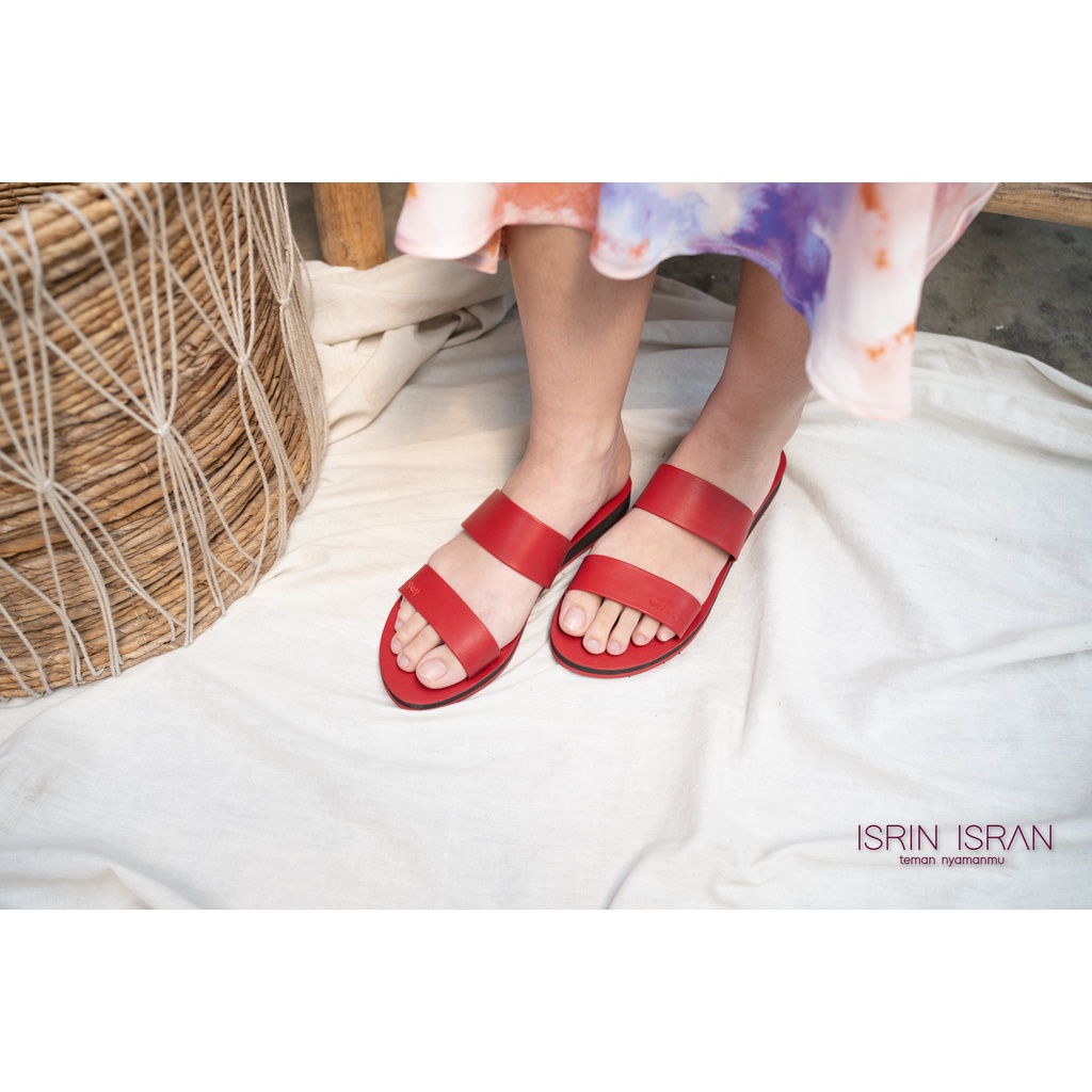 LINEA Sandal Slip On Wanita ISRIN ISRAN ORIGINAL Sendal Wanita Kekinian Sendal Teplek