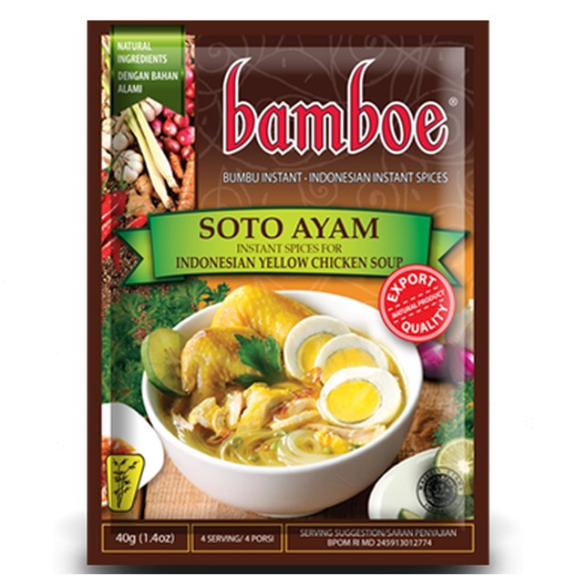 

Bamboe Soto Ayam 40gr Bumbu Soto Ayam Instant