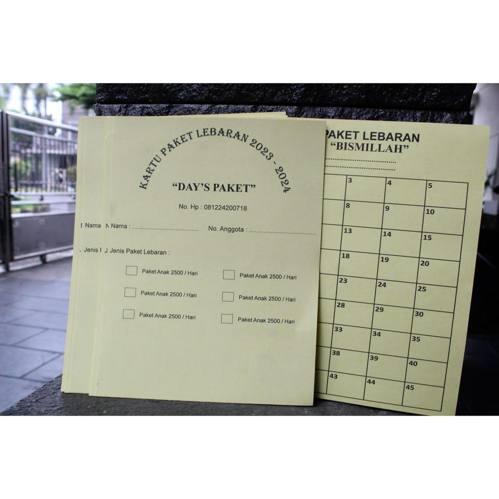 Kartu Paket Lebaran / Bisa custom Paket Lebaran / Paket Lebaran Harian / Paket Lebaran Mingguan / Ka