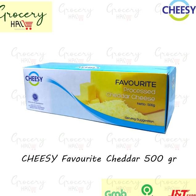 

CHEESY FAVOURITE CHEDDAR CHEESE / KEJU CHEDDAR 500 GRAM