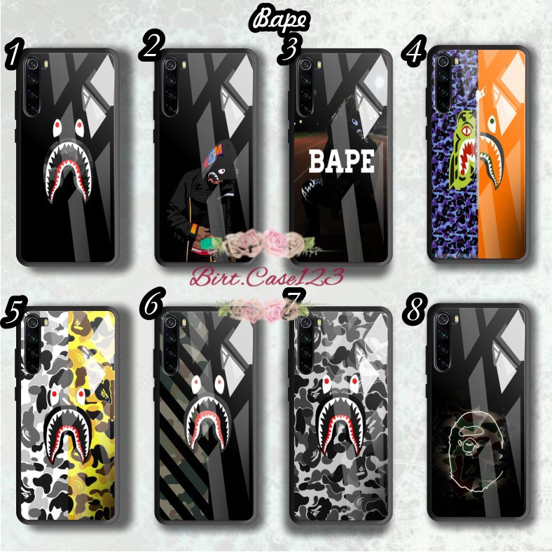 back case glass BAPE Vivo Y91 Y17 Y12 Y15 Y93 Y95 Y81 Y83 Y71 Y53 Y20 Y30 Y50 V17 Y11 Y12i BC5042