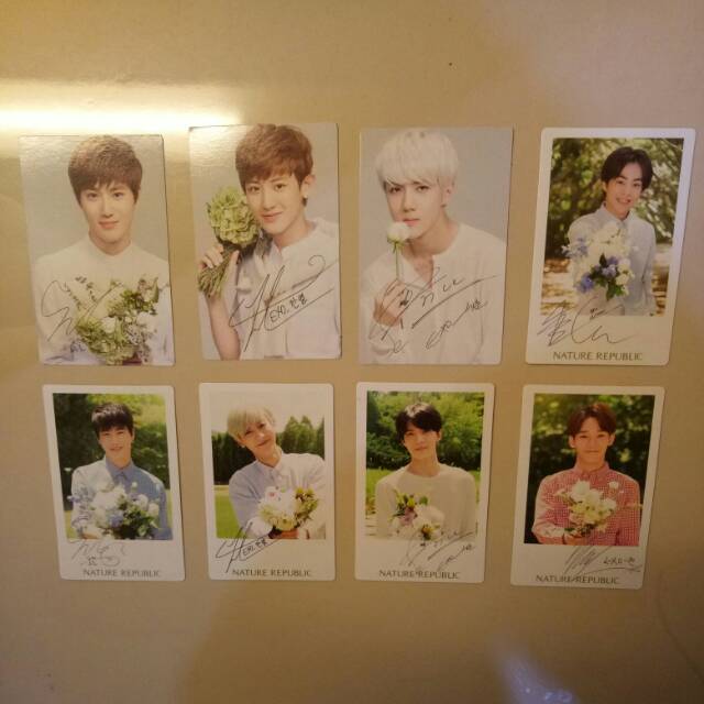 EXO NATURE REPUBLIC PHOTOCARD PC SUHO CHANYEOL SEHUN XIUMIN CHEN