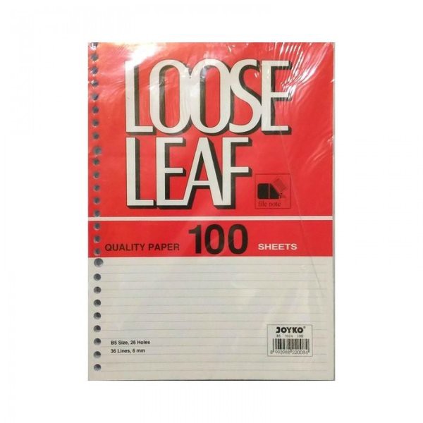 

JOYKO LOOSE LEAF B5 100 SHEETS ISI 10PCS (1PACK)