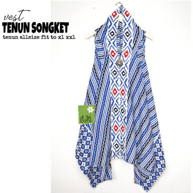 Vest jenar motif tenun songket