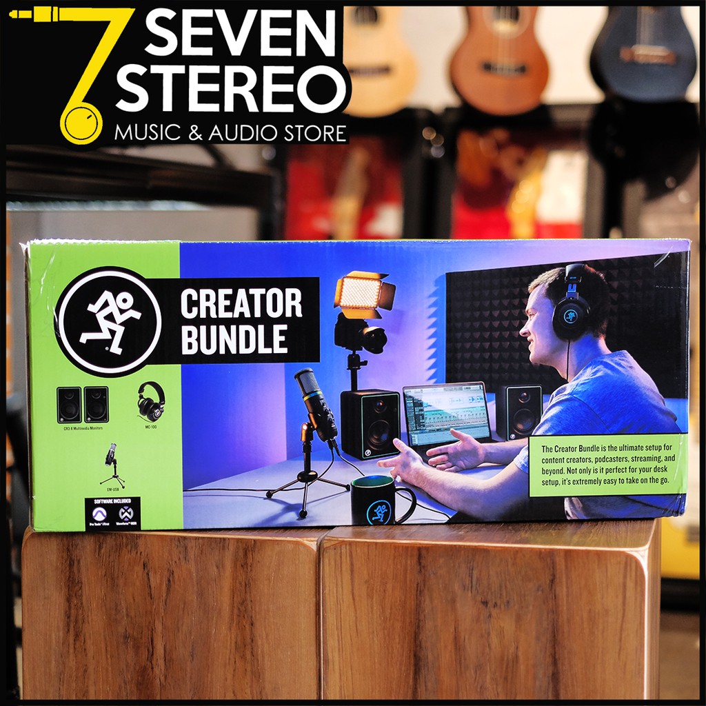 Mackie Creator Bundle w/ CR3-X Monitors+EM-USB Condenser Mic+MC-100 Headphones