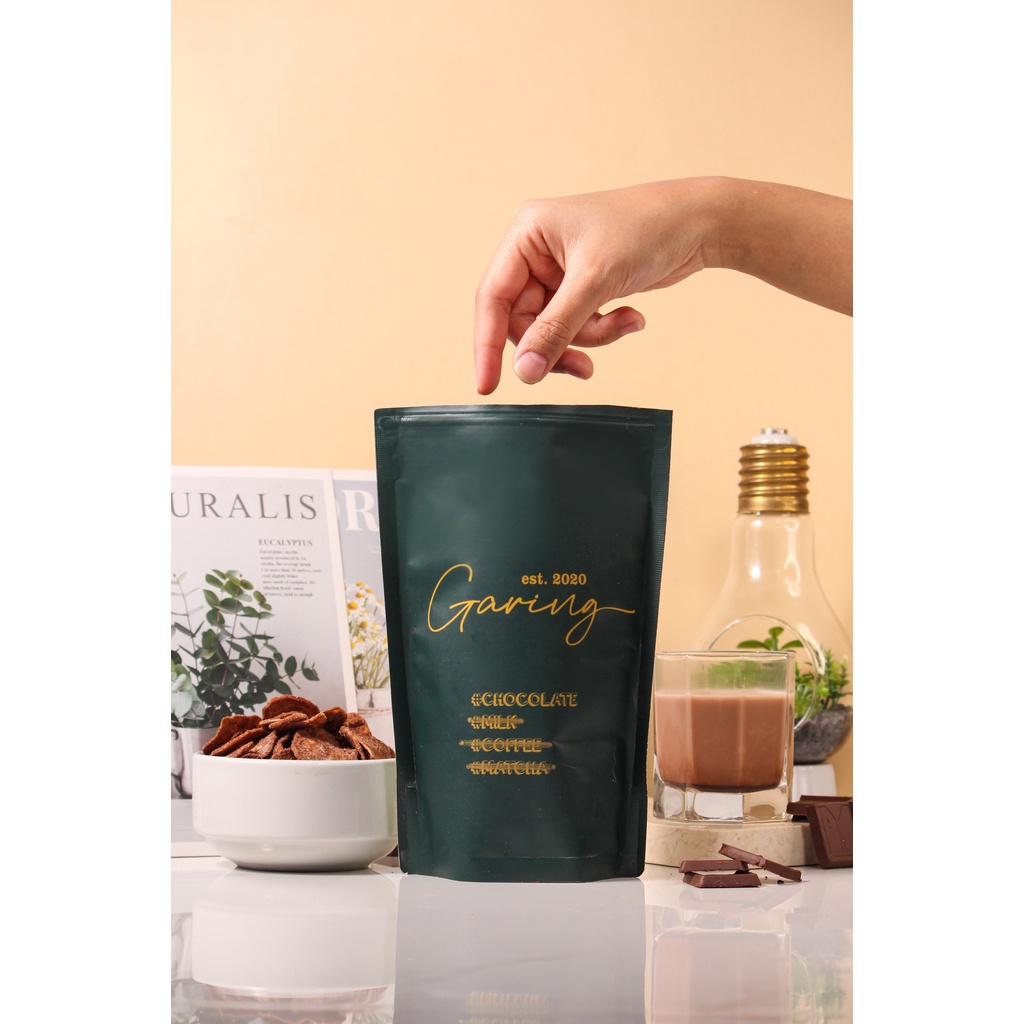 

Garing Banana Chips Dark Choco – Keripik Pisang Renyah dan Lezat