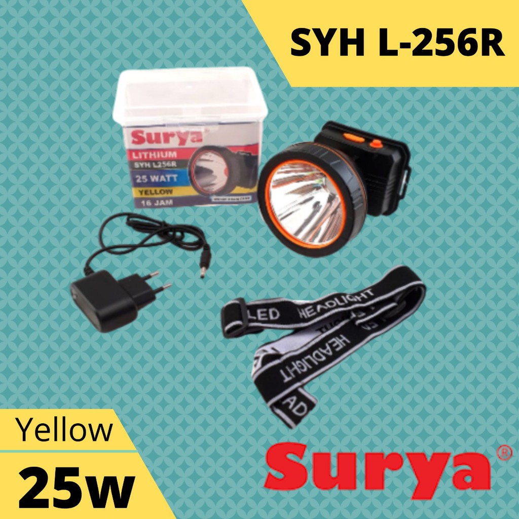 Senter Kepala Surya SYH L 256 R 25 Watt Cahaya Kuning