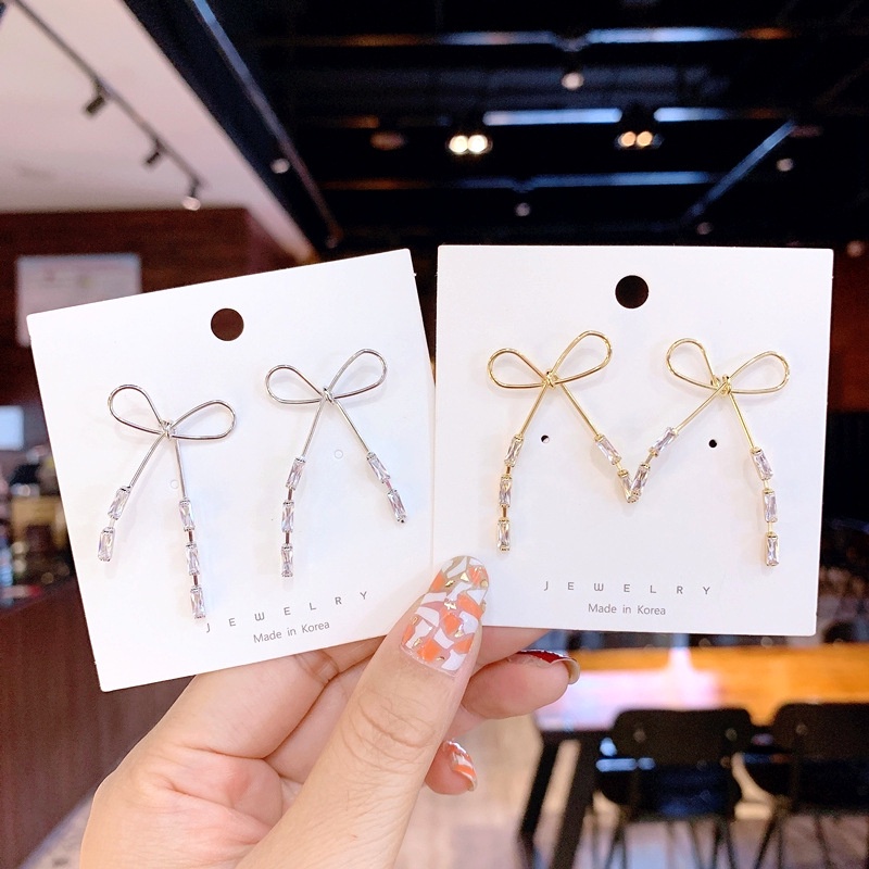 Anting-anting Korea anggun online influencer anting-anting sederhana wanita berjaga-jaga sterling pe