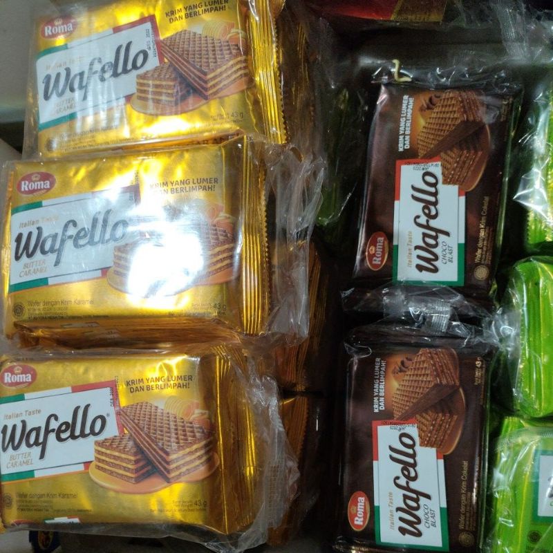 wafello italian taste wafer roma dengan krim