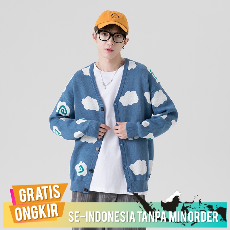 Sweter Pria Keren / Sweater Import Pria Lengan Panjang Cargan Tebal Rajut