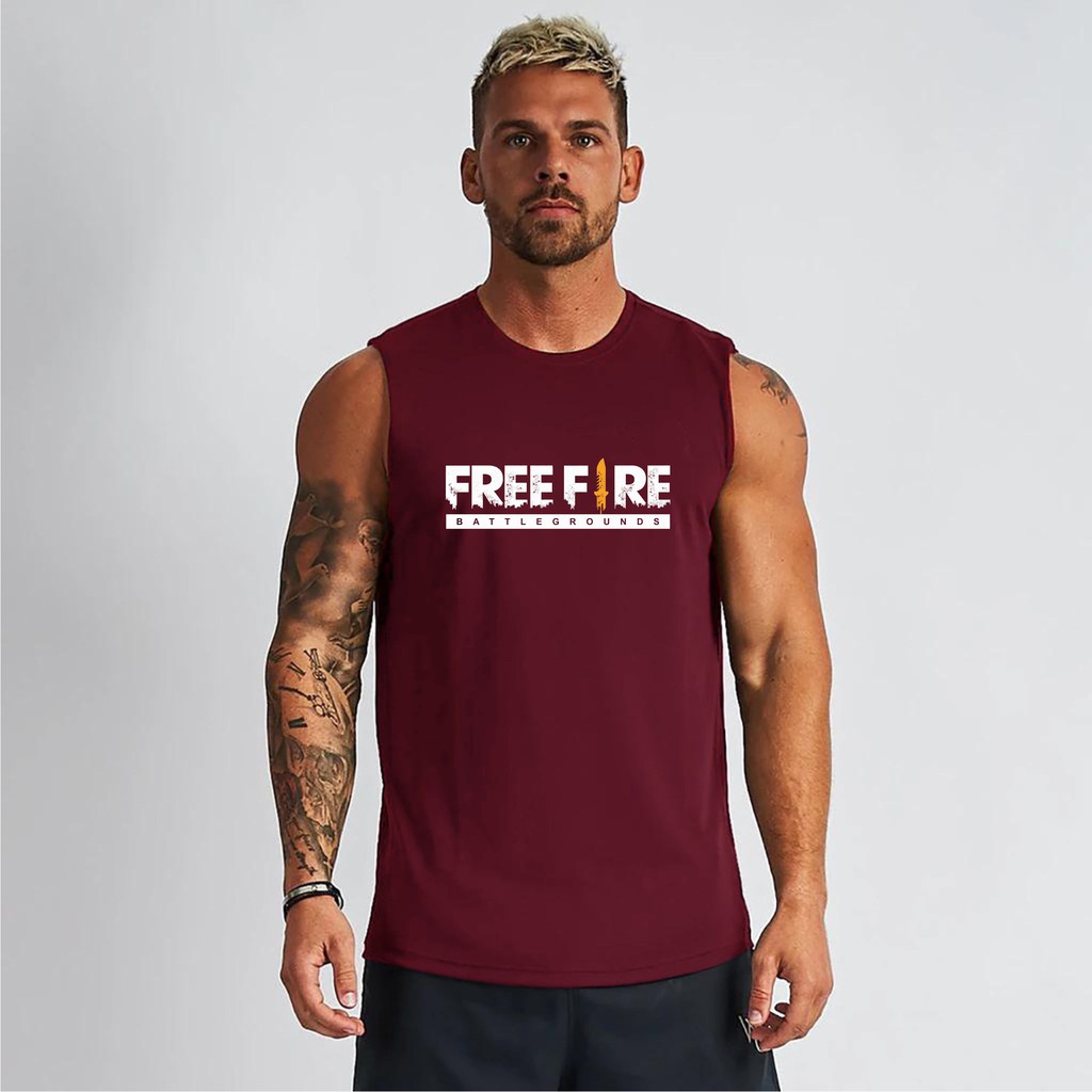 BS/COD//KAOS SINGLET FREEFIRE PRIA//TERLARIS