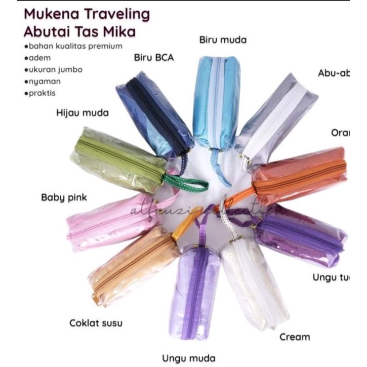 Mukena Satin Rempel Tas Mika ll Mukena Traveling