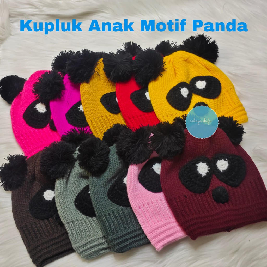 Kupluk MOTIF PANDA Untuk Anak terlaris dan terbaru