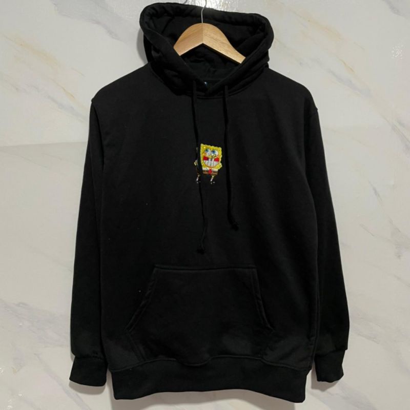 Hoodie H&M Spongebob Bordir Black Original