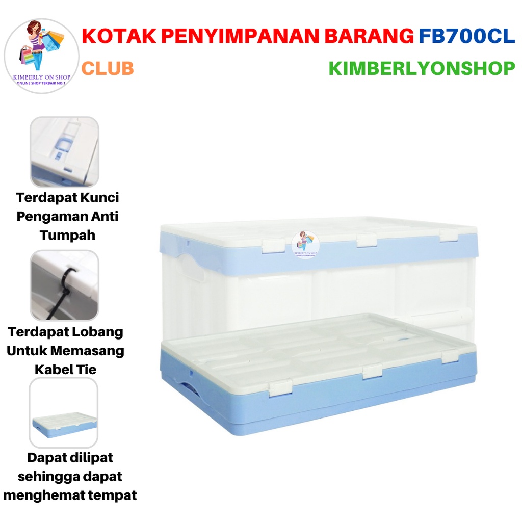 Folding Container Storage Box Tempat Penyimpanan Serbaguna FB700 Club