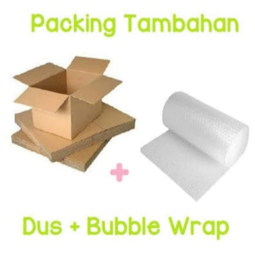 

TAMBAHAN PACKING EXTRA DUS atau BUBBLE WRAP AGAR PAKET ANDA LEBIH AMAN SAMPAI TUJUAN