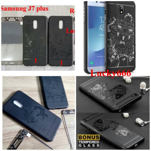Soft jelly case 360 cocose samsung galaxy j7 plus silikon bonus tempered glass samsung j7 plus j7+