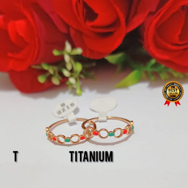 CINCIN COUPLE TITANIUM CINCIN PRIA WANITA LAPIS EMAS 22 K MEWAH