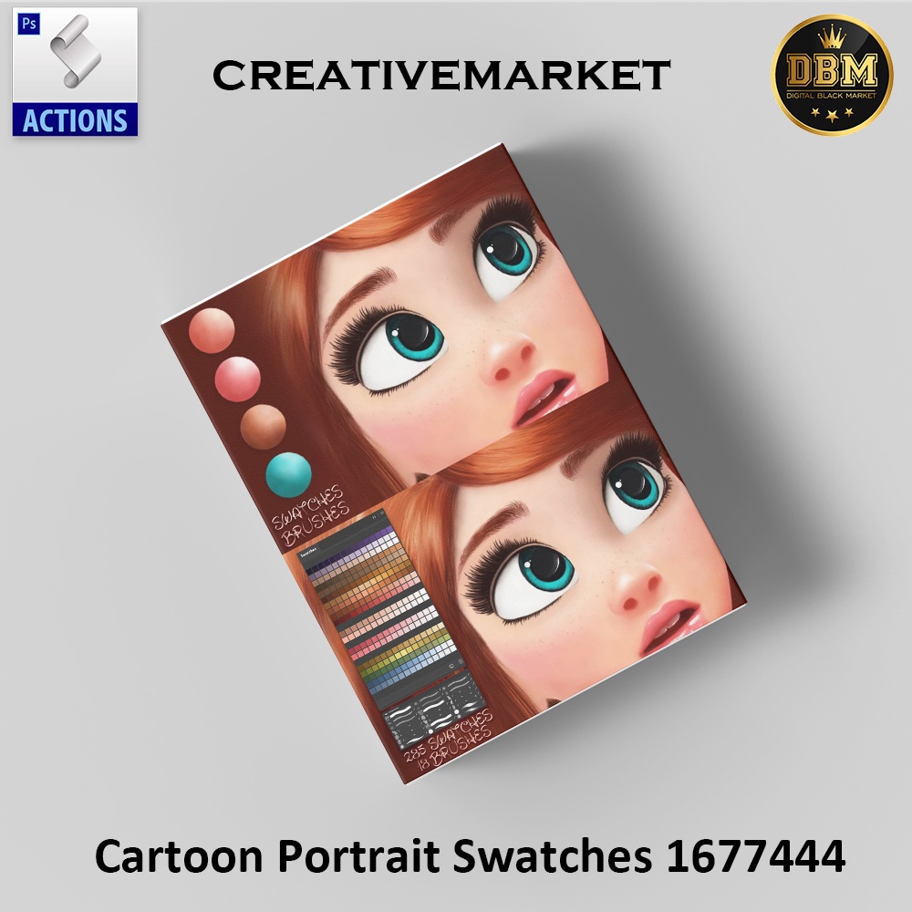 Cartoon Portrait Swatches - Photoshop