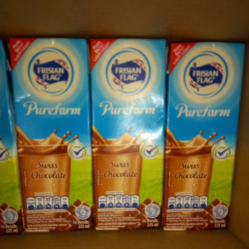 

frisian flag Swiss chocolate 225ml susu uht