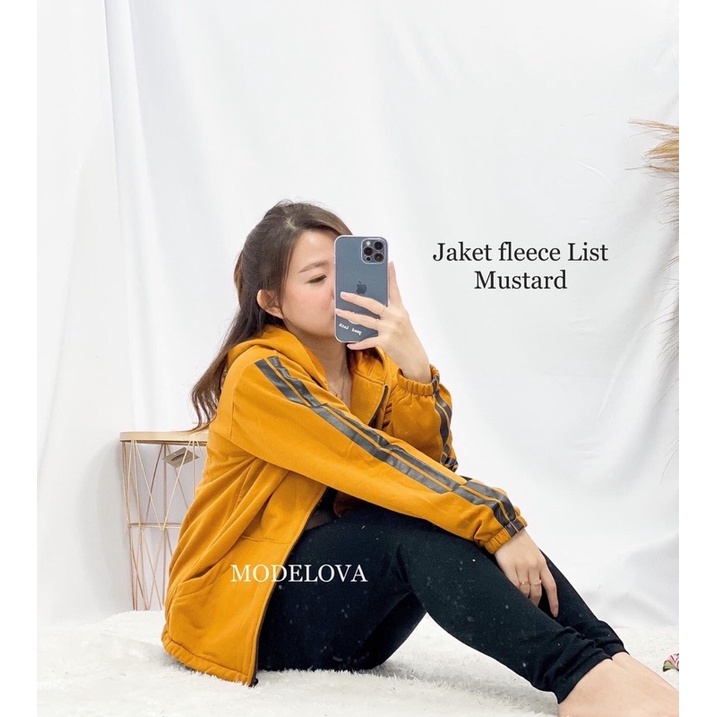 MDLV ~ JAKET FLEECE LIST JAKET CEWEK JAKET HODIE WOMEN HODIE JAKET JAKET LENGAN PANJANG JAKET GOOD QUALITY FASHION WANITA