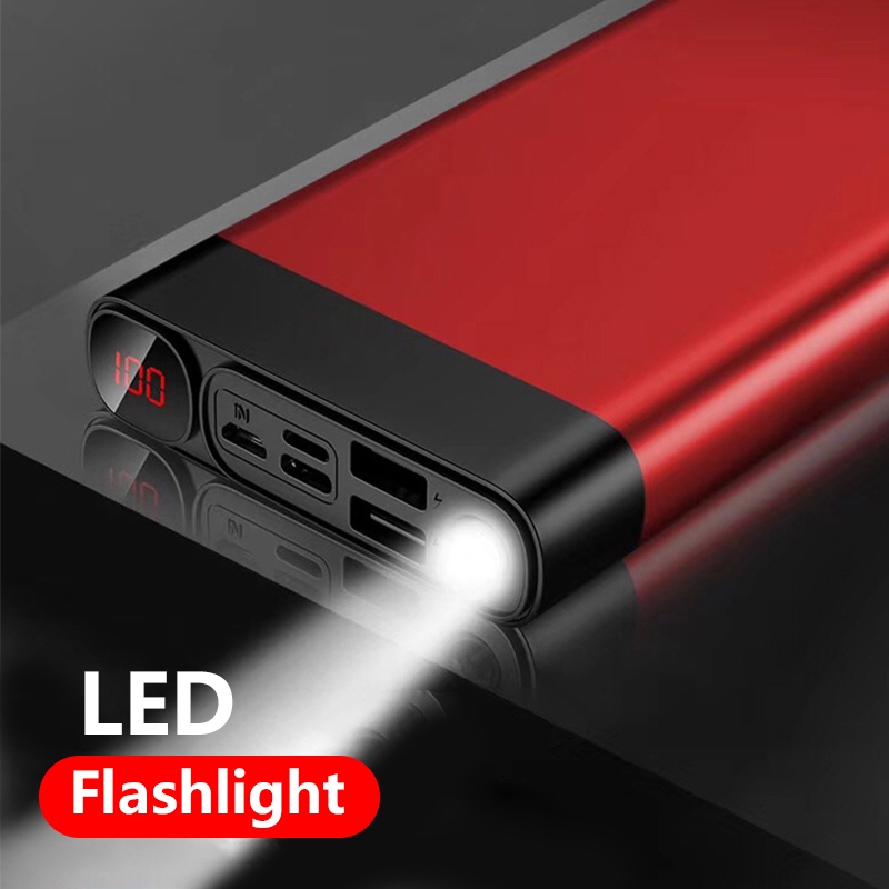 12500mAh Powerbank Dual USB Power Bank Large Capacity LCD Display