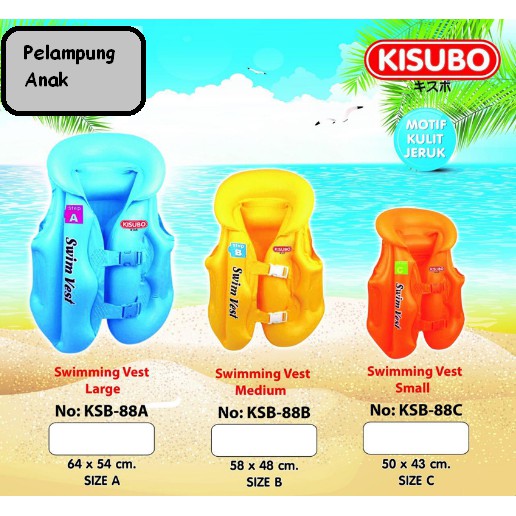 Kisubo Rompi Pelampung Bayi Model Jaket Renang Apung Anak