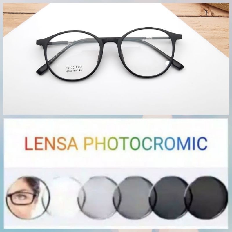 free lensa minus atau plus.. frame kacamata 8151