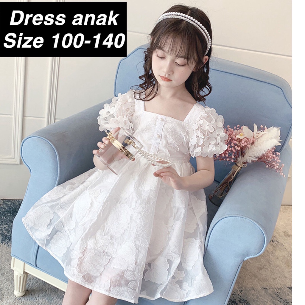 (LOLI-JKT) BD-251 DREES BIG BOW PRINCESS UNTUK ANAK CEWEK SIZE 100-140