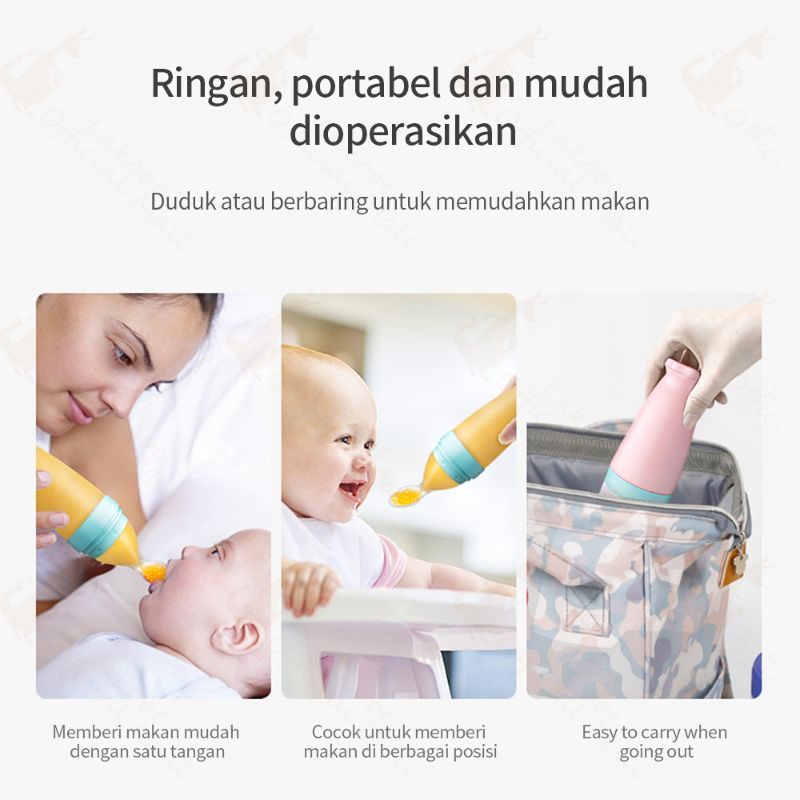 Botol sendok makan bayi / mpasi bayi / dot silicon mpasi