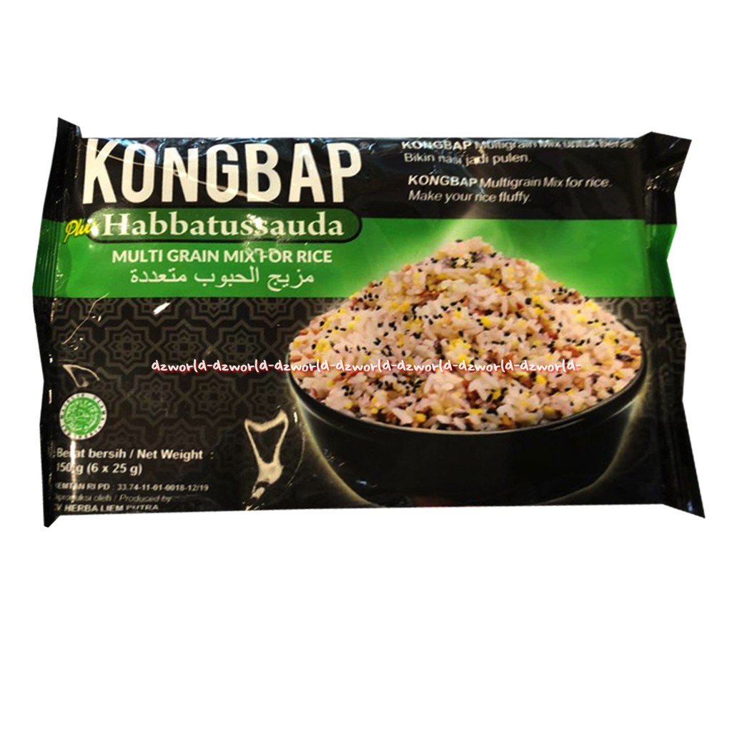 Kongbap Chia Seed Quinoa Healthy Rice High Fiber Nasi Kong Bap 6 Sachet Nasi Kacang